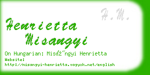 henrietta misangyi business card